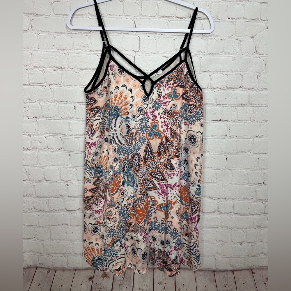 Lush Women's pink sleevless lined overall mini slip dress, sz M, GUC‎